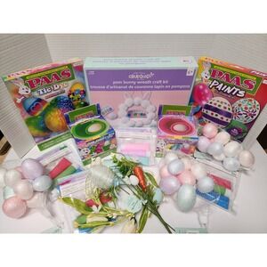 Easter Lot #1 15 pcs‎ Egg Dye,  Crafts, Wreath Kit Decorative Eggs Garland More